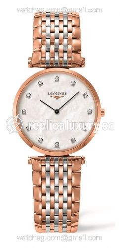 Longines La Grande Classique 29 Quartz Stainless Steel / PVD Red / MOP / Bracelet L4.512.1.97.7