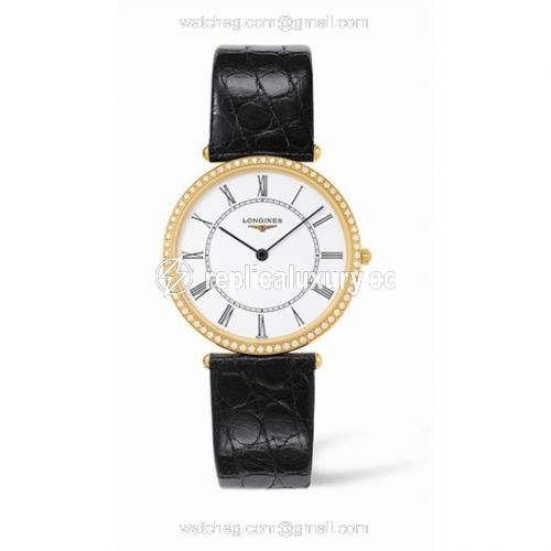 Longines La Grande Classique 33 Quartz Gold Diamond L4.691.7.11.2
