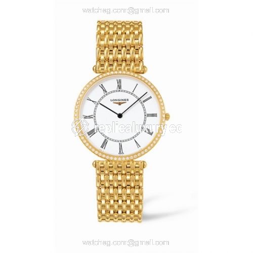 Longines La Grande Classique 33 Quartz Gold Diamond L4.691.7.11.6