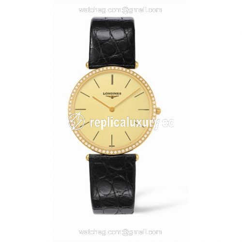 Longines La Grande Classique 33 Quartz Gold Diamond L4.691.7.32.2