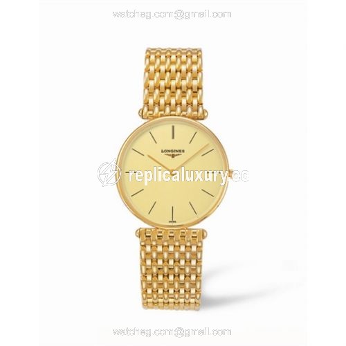Longines La Grande Classique 33 Quartz Gold Diamond L4.691.7.32.6