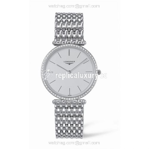 Longines La Grande Classique 33 Quartz White Gold Diamond L4.691.7.72.6