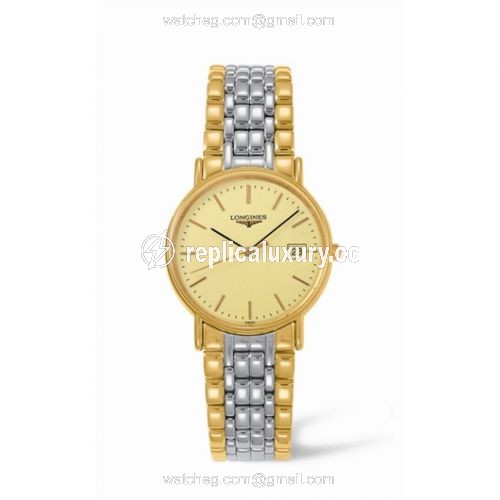 Longines Presence 33 Quartz Yellow Bracelet L4.720.2.32.7
