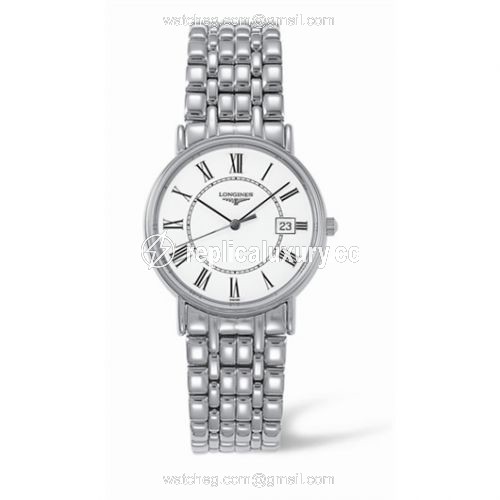 Longines Presence 33 Quartz Stainless Steel Roman Bracelet L4.720.4.11.6