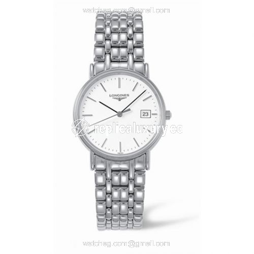 Longines Presence 33 Quartz Stainless Steel Bracelet L4.720.4.12.6