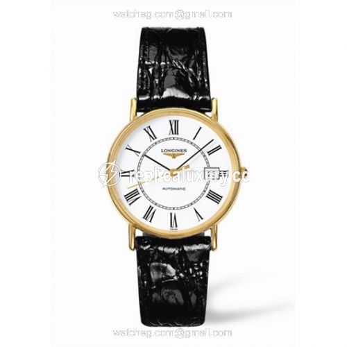 Longines Presence 34.5 Automatic Yellow Roman L4.721.2.11.2