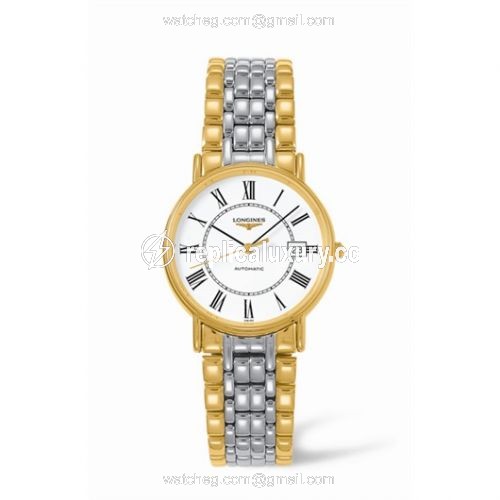 Longines Presence 34.5 Automatic Yellow Roman Bracelet Two Tone L4.721.2.11.7
