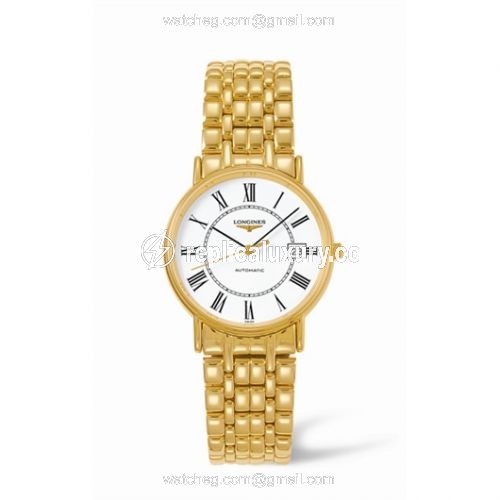 Longines Presence 34.5 Automatic Yellow Roman Bracelet L4.721.2.11.8