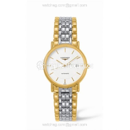 Longines Presence 34.5 Automatic Yellow Stick Bracelet Two Tone L4.721.2.18.7