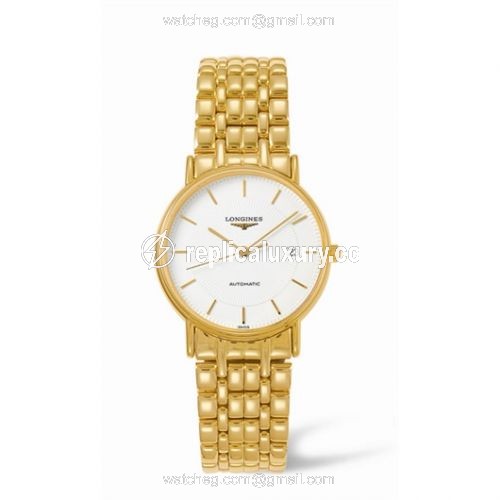 Longines Presence 34.5 Automatic Yellow Stick Bracelet L4.721.2.18.8