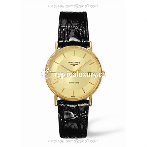 Longines Presence 34.5 Automatic Yellow Stick Yellow L4.721.2.42.2