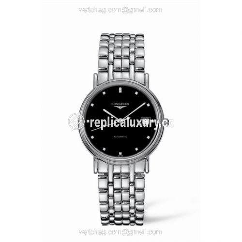 Longines Presence 34.5 Automatic Stainless Steel Black Diamond L4.721.4.97.6
