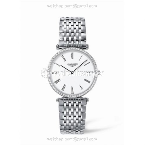Longines La Grande Classique 33 Quartz Diamond Bezel Roman L4.741.0.11.6