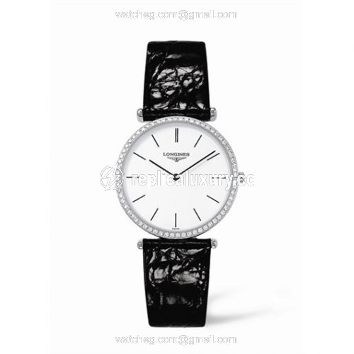 Longines La Grande Classique 33 Quartz Diamond Bezel L4.741.0.12.2
