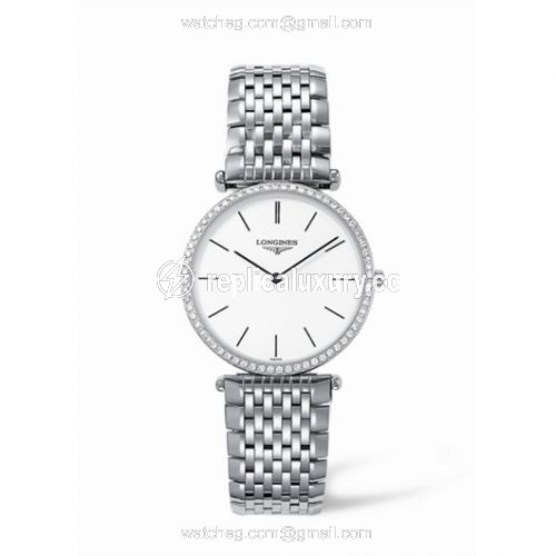 Longines La Grande Classique 33 Quartz Diamond Bezel Stick L4.741.0.12.6