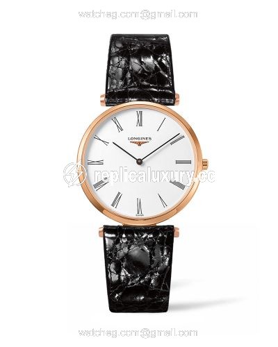 Longines La Grandes Classique Quartz 36 PVD Rose / White Roman / Strap L4.755.1.91.2