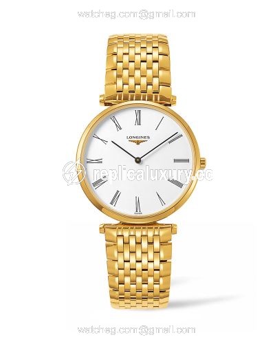 Longines La Grandes Classique Quartz 36 PVD / White Roman / Bracelet L4.755.2.11.8