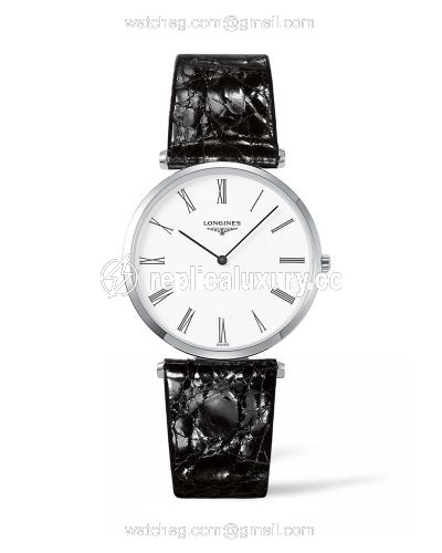 Longines La Grandes Classique Quartz 36 Stainless Steel / White-Roman / Strap L4.755.4.11.2