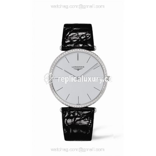 Longines La Grande Classique Quartz 37 White Gold Diamond L4.766.7.72.4