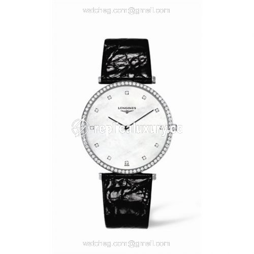 Longines La Grande Classique 37 Quartz Diamond Bezel L4.770.0.80.4