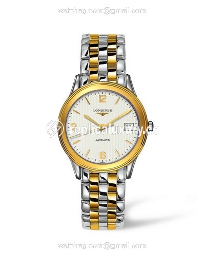Longines Flagship 35.6 Automatic Two Tone Cream L4.774.3.76.7