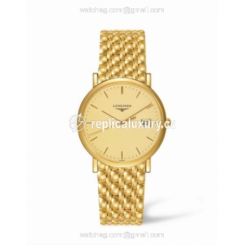 Longines Presence 34 Quartz Gold L4.777.6.12.6