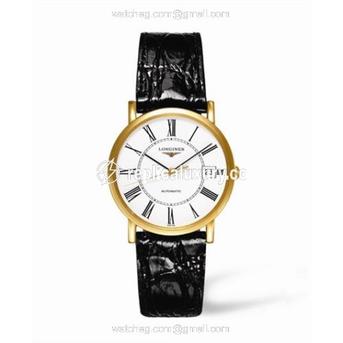 Longines Presence 34.5 Automatic Gold L4.778.6.11.2