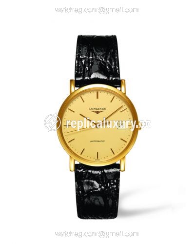 Longines Presence 34.5 Automatic Gold L4.778.6.32.0