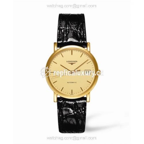Longines Presence 34.5 Automatic Gold L4.778.6.32.2
