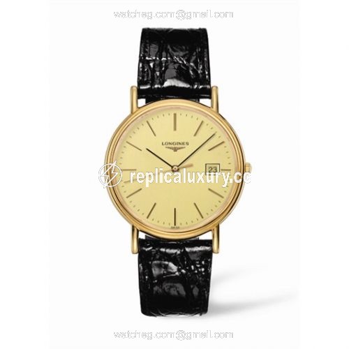 Longines Presence 38.5 Quartz Yellow Stick Yellow L4.790.2.32.2