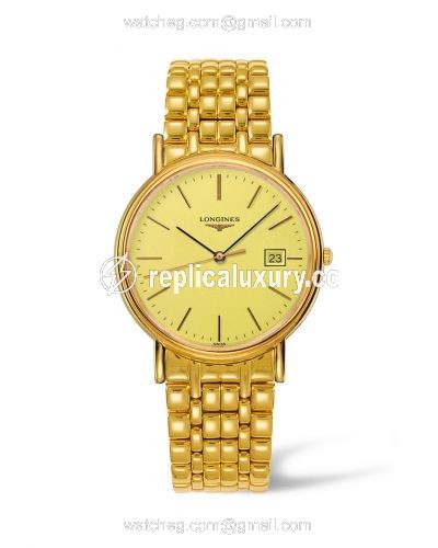 Longines Presence 38.5 Quartz Yellow Stick Yellow Bracelet L4.790.2.32.8