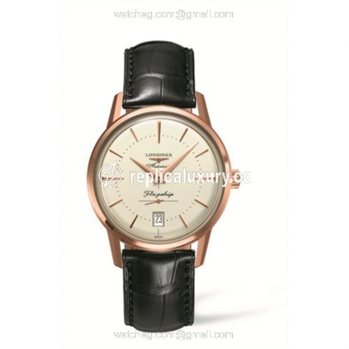 Longines Heritage Flagship Pink Gold L4.795.8.78.2