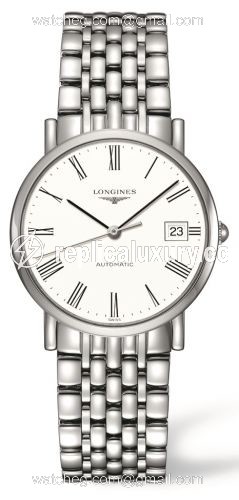 Longines Elegant Collection 34.5 Automatic Stainless Steel / White / Bracelet L4.809.4.11.6