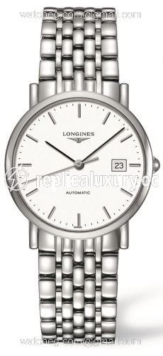 Longines Elegant Collection 34.5 Automatic Stainless Steel / White / Bracelet L4.809.4.12.6