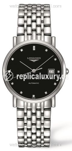 Longines Elegant Collection 34.5 Automatic Stainless Steel / Black / Bracelet L4.809.4.57.6