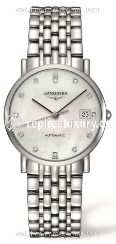 Longines Elegant Collection 34.5 Automatic Stainless Steel / MOP / Bracelet L4.809.4.87.6