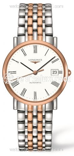 Longines Elegant Collection 34.5 Automatic Stainless Steel / Red Gold / White L4.809.5.11.7