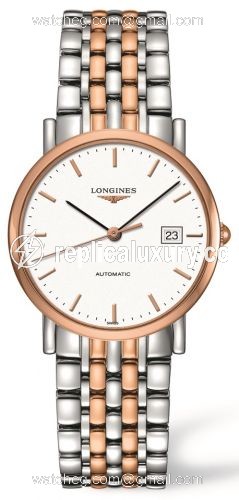 Longines Elegant Collection 34.5 Automatic Stainless Steel / Red Gold / White L4.809.5.12.7