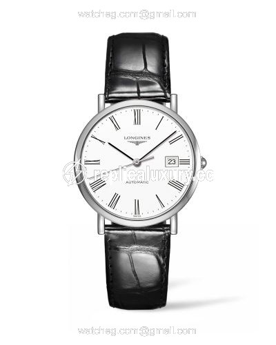Longines Elegant Collection Automatic 37 Stainless Steel / White / Strap L4.810.4.11.2