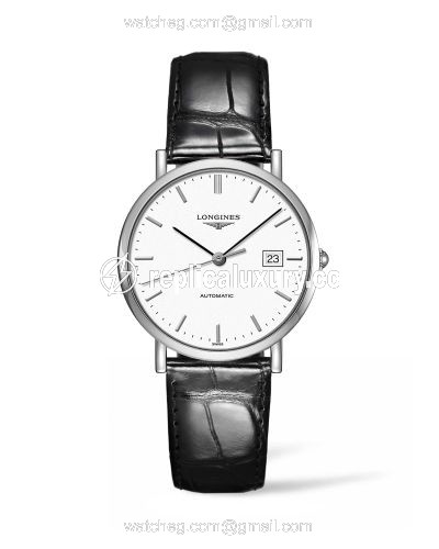 Longines Elegant Collection Automatic 37 Stainless Steel / White / Strap L4.810.4.12.2