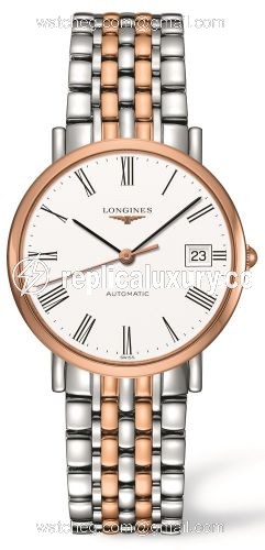 Longines Elegant Collection Automatic 37 Stainless Steel / Red Gold / White L4.810.5.11.7