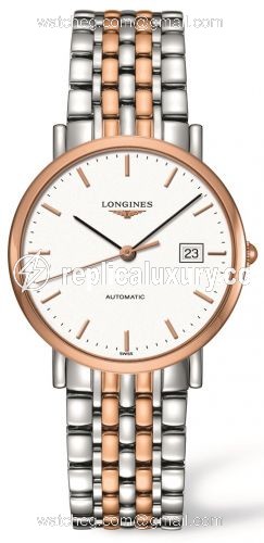 Longines Elegant Collection Automatic 37 Stainless Steel / Red Gold / White L4.810.5.12.7