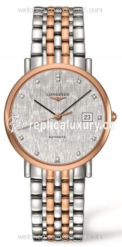 Longines Elegant Collection Automatic 37 Stainless Steel / Red Gold / Silver L4.810.5.77.7