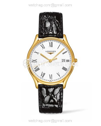 Longines Lyre Quartz 38.5mm PVD Gold / Roman L4.859.2.11.2