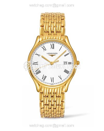 Longines Lyre Quartz 38.5mm PVD Gold / Roman / Bracelet L4.859.2.11.8