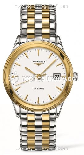 Longines Flagship 38.5 Two Tone / White L4.874.3.22.7