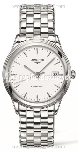 Longines Flagship 38.5 White / Bracelet L4.874.4.12.6