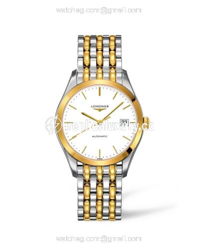 Longines La Grande Classique Automatic 36 Stainless Steel / Yellow Gold PVD / White L4.898.3.12.7