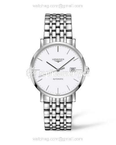 Longines Elegant Collection Automatic 39 Stainless Steel / White / Bracelet L4.910.4.12.6