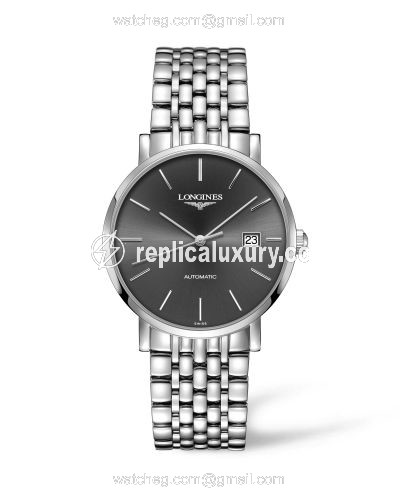 Longines Elegant Collection Automatic 39 Stainless Steel / Grey / Bracelet L4.910.4.72.6